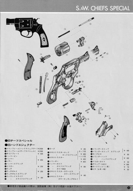 【分解図】コクサイ(国際)　S&W　チーフスペシャル