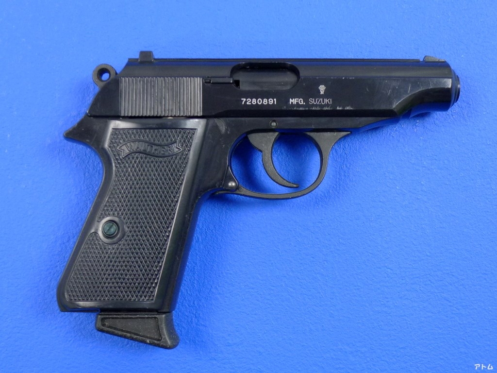 スズキ] ワルサーPPK 金属モデルガン カート8発付き (中古